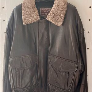 Never worn vintage Andrew Marc leather bomber jacket
